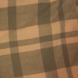 Pink and grey plaid blanket Scarf